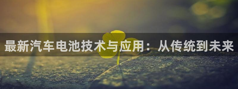 优发国际官网手机号：最新汽车电池技术与应用：从传统到未来